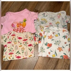 Carter's Pink, Gray, and White Bodysuits Set